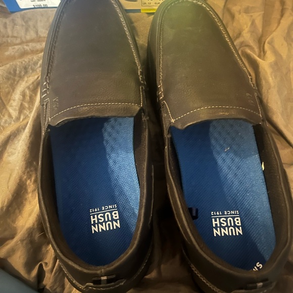 Nunn Bush Men's Smart Scent Slip On Dress Shoes Black faux leather loafer 13 M - Picture 1 of 3